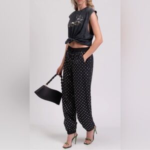 Alexander Wang Crystal-Embellished Taffeta Tapered Pants Small $850